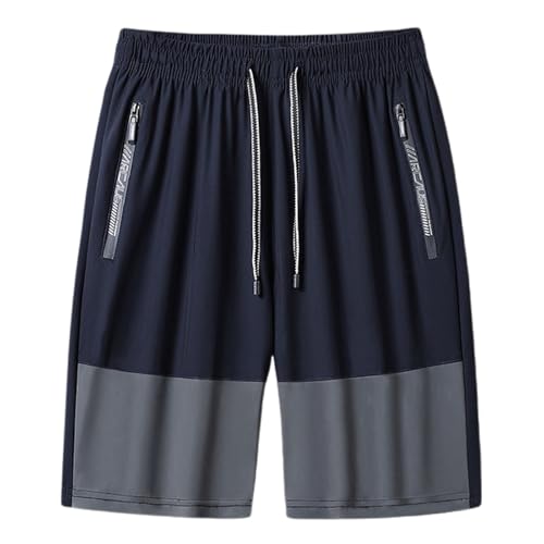 SUPTTING Pantalones cortos de dos colores para hombre, colores contrastantes, pantalones deportivos para correr, pantalones elásticos de entrenamiento, pantalones cortos de fitness transpirables,
