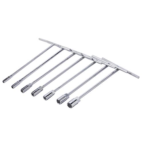 MAXPOWER 7pc (8-19mm) Drive T-Handle Wrench - Industrial Grade, Metric Socket Set Chrome Vanadium Allen Key