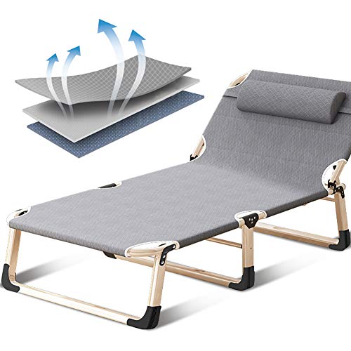 Tumbona Cojines del Amortiguador portátil jardín Patio Gruesa Acolchada Cama reclinable Silla alisador Funda de Asiento para el Viaje de Vacaciones al Aire Libre de Interior, 193 X 68 X 30 Cm
