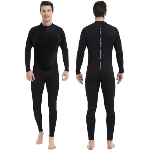 Macacão feminino masculino de neoprene de 3 mm, traje de mergulho de corpo inteiro para homens e mul