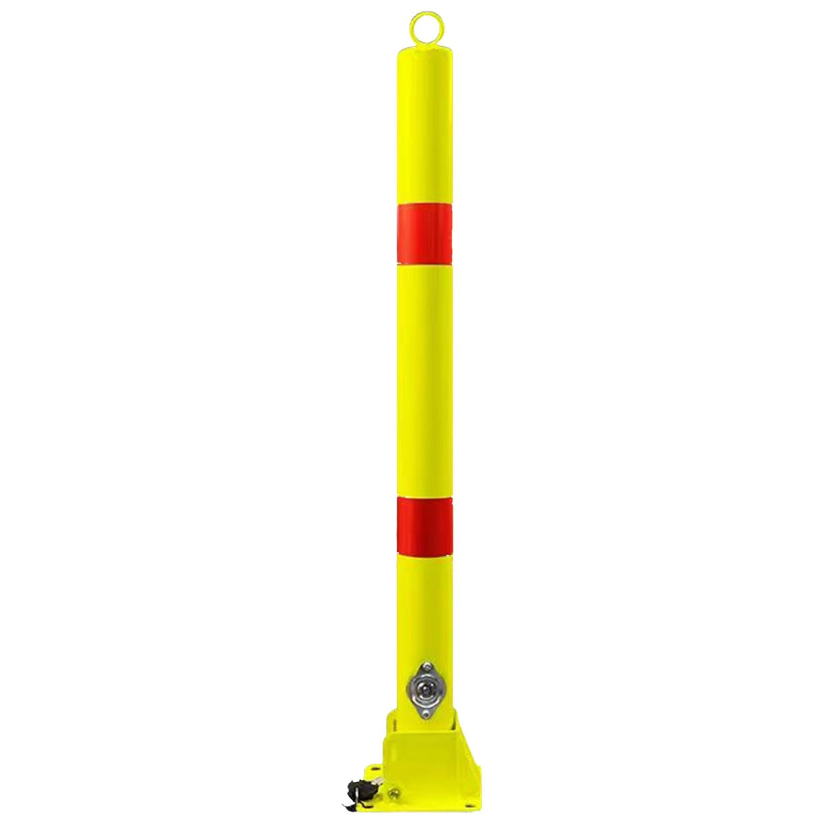 HCZKIUJY Parking Bollards - Durable Safety Posts for Driveway Barriers and Traffic Control in Sensitive Areas (Yellow)