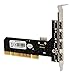 Syba 5 Port (4 External & 1 Internal) USB 2.0 PCI Card, PCI Expansion to USB 2 Adapter Hub Controller VIA VT6212 SD-VIA-5U