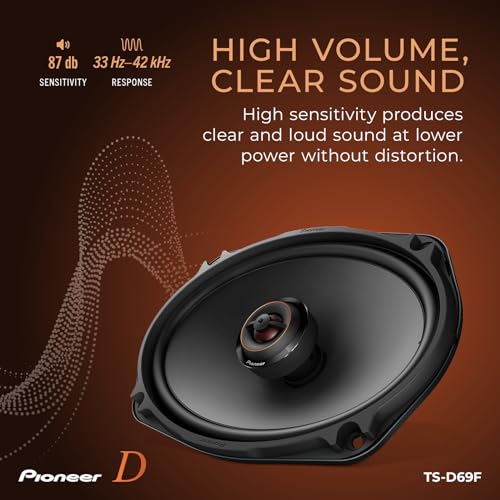 Image of Pioneer D-Series TS-D69F 6 inch x 9 inch 2-Way Speakers (Pair) - 330W Max, Balanced Sound + Smooth Treble, Ideal Factory Upgrade, Add an Amplifier for Even Better Performance