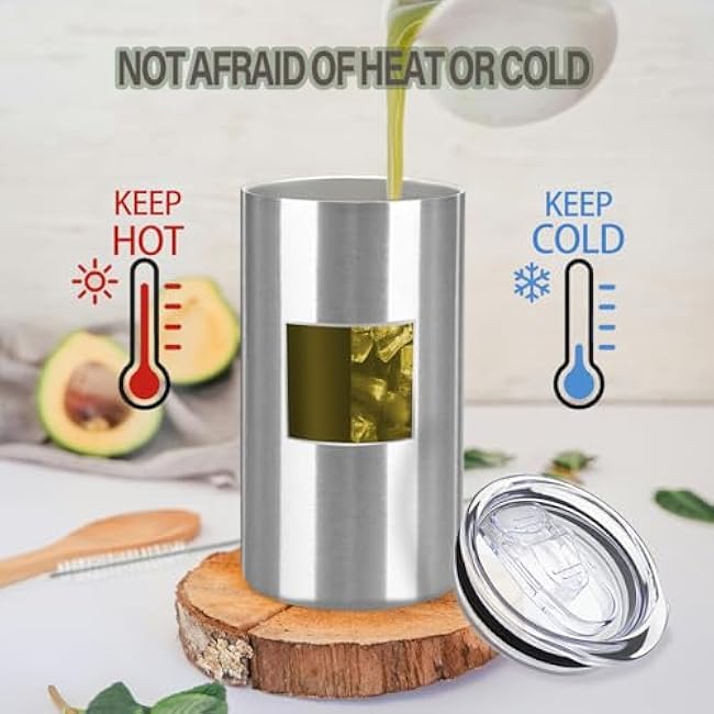 16 Pack Tumblers Blanks Bulk Skinny Straight Tumbler Stainless Steel Double Wall Insulated Water Bottles with Lid & Straw for DIY Gift, 12oz Silver