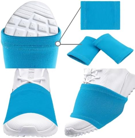 2 Pair Shoe Socks Covers for Dance, Dance Shoe Socks Anti-Slip on Smooth Floors, Dance Shoe Covers Over Sneaker for Dancers Women, Ballet Equipment for Turns & Spins, Dance Accessories (Blue) - 3