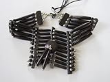 Black BREASTPLATE Choker Buffalo Bone Geronimo Regalia Pow Wow Indian Necklace Jewelry