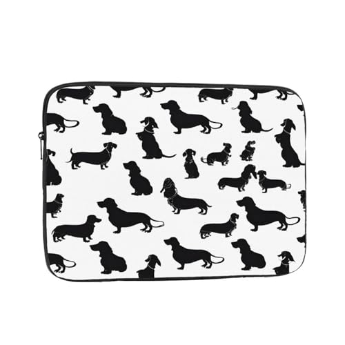 Pochette PC 17 pouces antichoc teckel noir pour ordinateur portable lourd