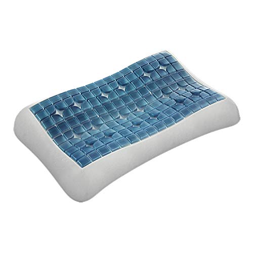 Technogel Contour Ergonomic Sleeping Pillow - Medical Grade Cooling Gel & Odorless Memory Foam  Alleviates Neck, Shoulder and Back Pain, Pressure Relieving, Hypoallergenic, Comfort & Support