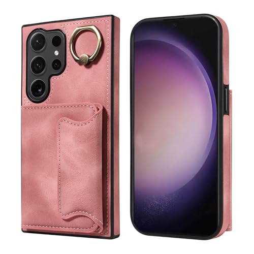 Étui portefeuille Galaxy S24 Ultra en cuir avec support rotatif 360° et antichoc