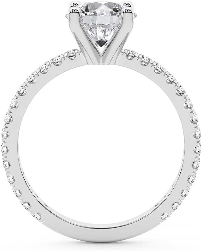 FRIENDLY DIAMONDS Lab Grown Diamond Ring For Women IGI Certified | 1-5 Carat Emily Eternity Lab Diamond Ring | 14K Or 18K White, Yellow Or Rose Gold | FG-VS Quality - Image 3