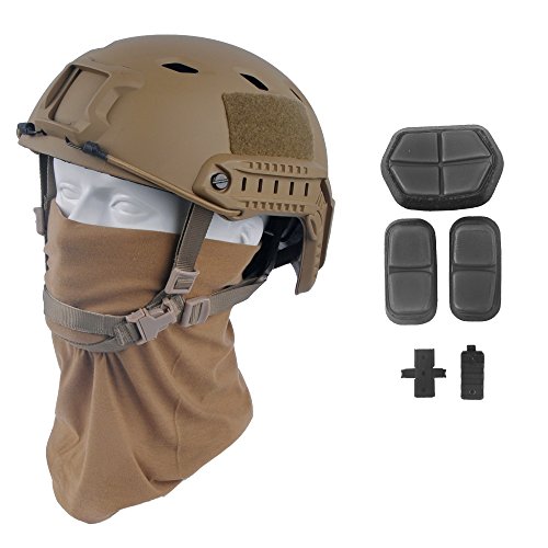 Loogu Fast Bj Base Jump Military Helmet With 12-In-1 Headwear #TOP1