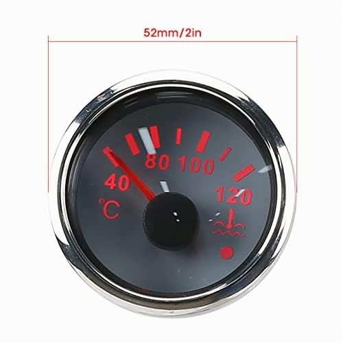 Yctze Jauge de Température de L'eau de Refroidissement Instrument Automatique Marin de Remplacement Adapté pour Capteur de Voiture et Bateaux EU pour Jauge Temperature eau 24v kus(Cadran blanc)