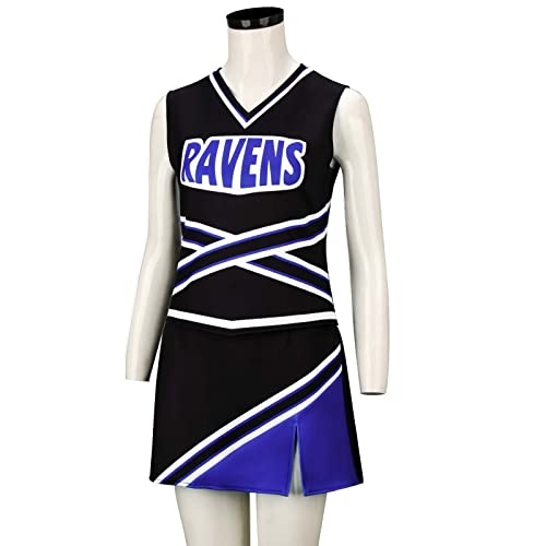 Partyever Cheerleader Uniform For Adult Women Tank Tops V-Neck Girls Skirt High School Fancy Dress Halloween Party Outfits (Xx-Large) #TOP4