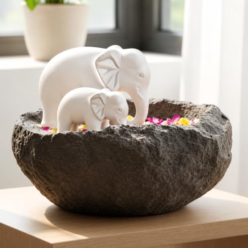 eCraftIndia Elephant Statues Decorative Urli Bowl for Home Decor ...