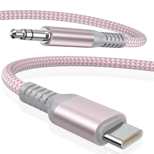 Elebase para iPhone 17 16 15 Pro Max USB C Aux Cable 1.2M,Tipo C 3,5MM Jack Audio Adaptador Auxiliary Cord para Coche,Samsung Galaxy S25 S24 S23,Note,A56 A54,Z Flip,iPad 10 10th,Gooel Pixel 10 9 8