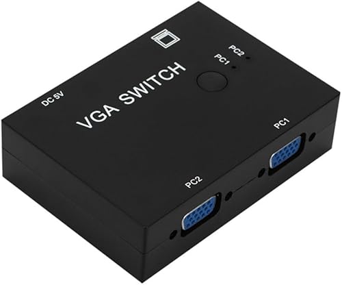 Miniatura 5 de Suckoo Conmutador de vídeo VGA de 2 vías 2 en 1 salida 1 en 2 salida bi direccional interconvertible HD compartidor de vídeo ancho de banda 500 Mhz