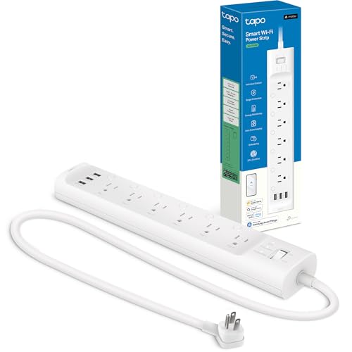 Tapo Smart Wi-Fi Power Strip- 6 Individually Controlled Smart Out...