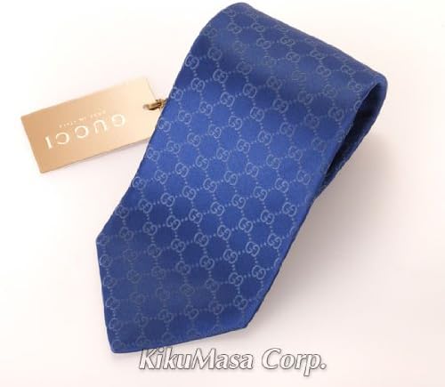 Amazon Gucci グッチ ネクタイ 4b002 4300 ブルー青系 Gg柄小 ロゴ モノグラム 並行輸入 ネクタイ 通販