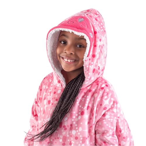 Image of Bare Home Wearable Blanket Hoodie - Soft Plush Sherpa - Warm and Cozy - Oversized Wearable Blanket