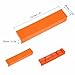 HARFINGTON 2set Magnetic Vise Jaws 5 Inch Magnet Plain Grooves & V-Grooves Soft Rubber Bench Jaw Pads Covers Multi-Purpose Protector for Woodworking Jewelry Making Plumbing, Orange