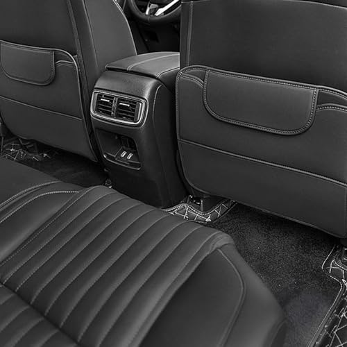 DALUJIE 2 Stück Rückenlehnenschutz Auto für Cupra Tavascan 2025 2026, Rückenlehnenschutz Organizer Rücksitzschoner Wasserdichter Rücksitzschoner,Black