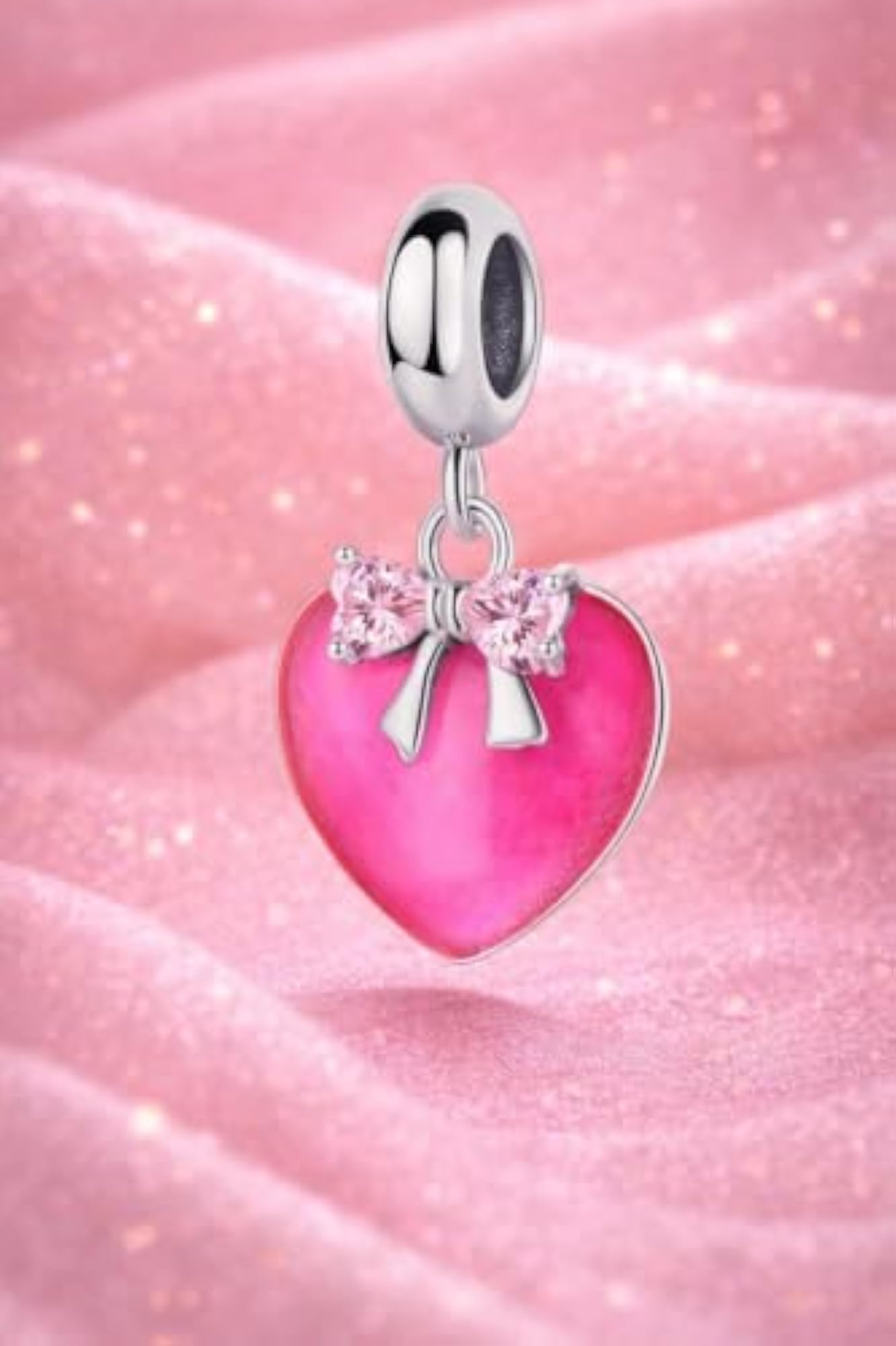 Women's 925 Sterling Silver Bow Charm Pendant