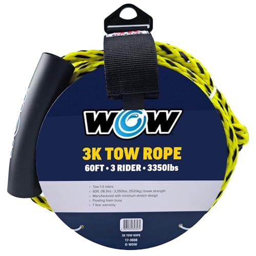 Wow Sports Tow Rope for Towable Tubes - 60 ft - 16-Strand…