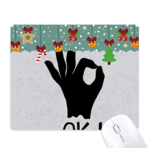 Tapis de souris personnalisé anti-glisse OK Silhouette pour grand bureau