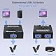 USB 3.0 Switch, Bidirektional USB Umschalter 2 in 1 Out / 1 in 2 Out,MLEEDA USB Switcher für 2 PC Gemeinsame Tastatur Maus Scanner Drucker