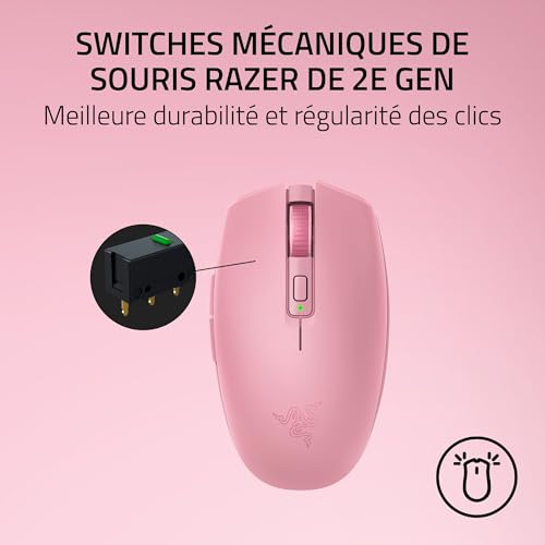 Ratón Razer Orochi V2 Gaming sans fil 16000 DPI ergonomique - vue 6