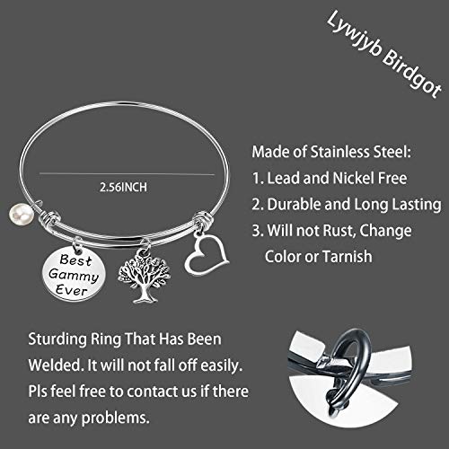 Lywjyb Birdgot Best Gammy Ever Gift for Gammy Grandma2