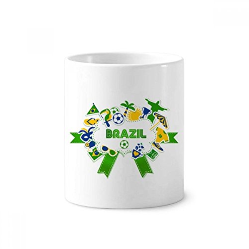 Cadeau football Brésil original : tasse en céramique blanche de 350ml