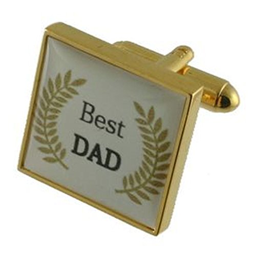 Gemelos Mejor Papá de alta joyería con bolsa de presentación exclusiva