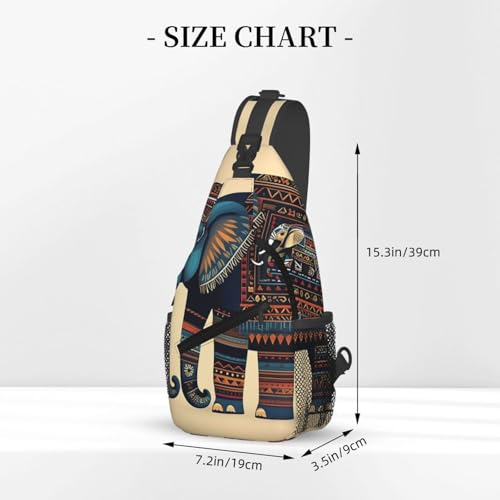 Mochila Crossbody Aztec Elephant Slim Ligera Negra miniatura 3