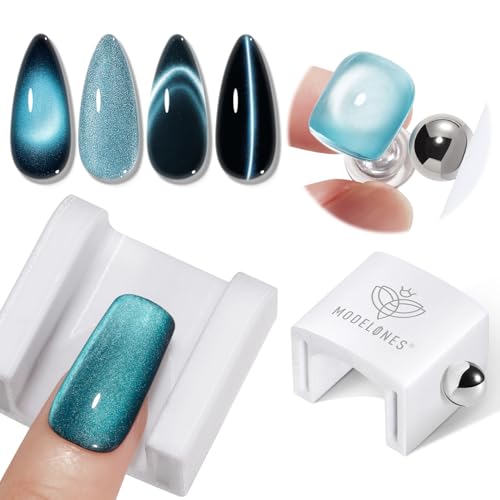 modelones Cat Eye Magnet for Nail Polish Gel Polish, 5D Aura Fren...