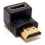 Color del producto es negro CABLEPELADO Adaptador HDMI acodado 90 Grados Negro