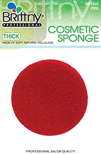 Brittny Cosmetic Sponge Rubber Red (Pack of 1)