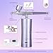 SAVILAND Airbrush for Nails: Limitless Nail Art Creativity Airbrush Kit Pro Dual-Mode Rechargeable 0.3mm Nozzle Makeup Set Nail Airbrush Machine for Ombre French Airbrush Paint Salon（Purple）