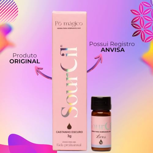 Henna Sourcil Premium - Castanho Escuro 3g