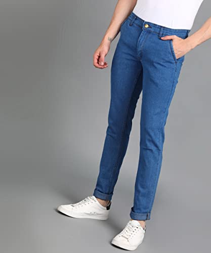 Image of Men's Slim Fit Solid Jeans Stretchable