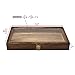 MOOCA Natural Wood Tempered Glass Top Jewelry Display Case Accessories Storage Box with Metal Clasp, Wooden Jewelry Tray for Collectibles, Pocket Knife Display Case, Brown