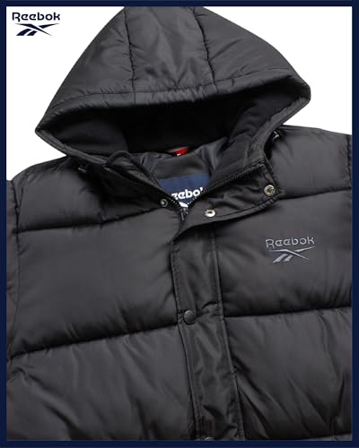 Reebok Mens Winter Jacket - Heavyweight Insulated Mens Winter Coat - Wind Water Resistant Quilted Puffer Jackets for Men - Image 6