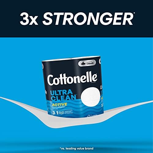 Cottonelle Ultra Clean Toilet Paper with Active CleaningRipples, 1- Ply, 24 Family Mega Rolls (4 Packs of 6) (24 Family Mega Rolls= 132 Regular Rolls), 388 Sheets per Roll, Packaging May Vary 4 Cottonelle Ultra Clean Toilet Paper with Active CleaningRipples, 1- Ply, 24 Family Mega Rolls (4 Packs of 6) (24 Family Mega Rolls= 132 Regular Rolls), 388 Sheets per Roll, Packaging May Vary