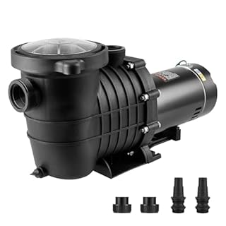 VEVOR Above Ground Pool Pump, 1HP, 80 GPM Max. Flow Single Speed Swimming Pool Pump, 110V/240V 3450RPM 34.4ft Max. Head Pool Pump with Filter Basket for Above Ground Pools, Hot Tubs, or Spas