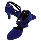 Tacón medio para mayor estabilidad: el diseño de tacón medio proporciona la altura necesaria para una mayor estabilidad y equilibrio, permitiéndote bailar con confianza y elegancia. zapatos elegantes para mujer, zapatos de baile para mujer