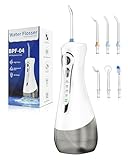 【Limpieza Profunda, Mejora La Salud De Las Encías, Previene El Mal Aliento Y Las Caries】 El irrigador dental Beusilay cuenta con una avanzada tecnología de pulso de agua de doble hilo ultrafino de 0,3 mm + 0,3 mm, avalada profesionalmente por un equipo dental estadounidense. Este irrigador dental emite pulsos de agua a alta presión a una frecuencia de 1400-1800 veces por minuto, lo que elimina eficazmente tres veces más placa para una limpieza profunda.