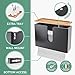 NATURE SUPPLIES Bamboo Paper Towel Dispenser with Removable Top Tray for Bathroom and Kitchen, Wall Mount and Countertop Multifold, C-Fold, Z-Fold, Tri-Fold Hand Towel Holder for Commercial Use, Black