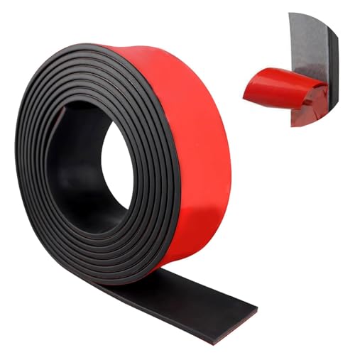 Gummistreifen Selbstklebend, 3.2m(L) x50mm(B) x3mm(D) Antirutsch Gummi Selbstklebend, Gummi Klebeband, Gummistreifen Neopren für DIY-Dichtungen, Bodenbeläge, Schutz, Puffern, Anti Vibration & Rutsch