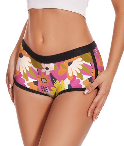 Image of Aueyan Womens Boyshorts Panties Stretchy Boxer Briefs Novelty Lounge Sleep Shorts