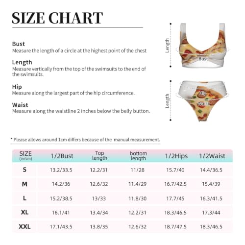 Maillot de bain deux pièces push-up triangle réglable rouge - 5